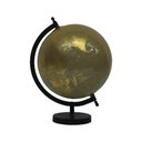 Ver imagem 1 de Globo Terrestre Decorativo em Metal e Mármore Dourado e Preto 30cm Sry0003 Btc