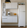 Kit Cozinha Suspensa Mel com Balcão 163cm Branco - Poquema Móveis - 1