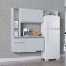 Kit Cozinha Suspensa Mel com Balcão 163cm Branco - Poquema Móveis - 3