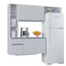 Kit Cozinha Suspensa Mel com Balcão 163cm Branco - Poquema Móveis - 4