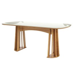 Conjunto de Jantar 6 Lugares Mesa Tampo em Vidro 1,80m Dalla - 5