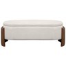 Recamier Sapateira Baú Império King Size 195cm Bouclê Facto - Sofa Store:bouclê Bege Marfim - 8