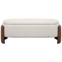 Ver mais imagens de Recamier Sapateira Baú Império King Size 195cm Bouclê Facto - Sofa Store:bouclê Bege Marfim