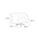 Ver imagem 5 de Poltrona Micheli 94cm Base Reclinável Veludo: Rose