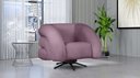 Ver imagem 4 de Poltrona Micheli 94cm Base Reclinável Veludo: Rose