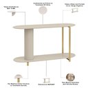 Ver imagem 5 de Kit Aparador e Mesa de Centro para Sala de Estar Orgânico Industrial Épic L05 Off White - Lyam