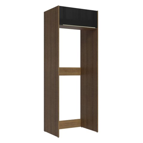 Porta-Geladeira Madesa Lux 1 Porta Basculante Rustic/Preto