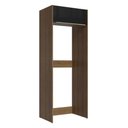 Ver imagem 1 de Porta-Geladeira Madesa Lux 1 Porta Basculante Rustic/Preto