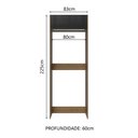 Ver imagem 3 de Porta-Geladeira Madesa Lux 1 Porta Basculante Rustic/Preto