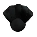 Ver imagem 4 de Cadeira Poltrona Decorativa Pétala Veludo Luxo Premium Pés Retrô Palito Sala e Quarto Preto