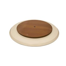 Prato Giratorio com Vidro Laqueado 45cm - Off White - 3