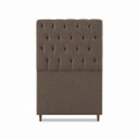 Ver imagem 3 de Cabeceira para Cama Solteiro Estofada Capitonê Luna Vilajo em Suede Marrom – 0,88 m