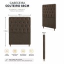 Ver imagem 7 de Cabeceira para Cama Solteiro Estofada Capitonê Luna Vilajo em Suede Marrom – 0,88 m