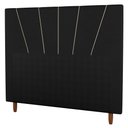Ver imagem 1 de Cabeceira Cama Box Casal Queen Size Dallas 160cm Suede Preto - Desk Design