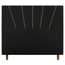 Ver imagem 3 de Cabeceira Cama Box Casal Queen Size Dallas 160cm Suede Preto - Desk Design