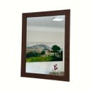 Ver imagem 1 de Espelho Decorativo com Moldura Tradicional Tacolado Madeira Escura 15 X 21cm