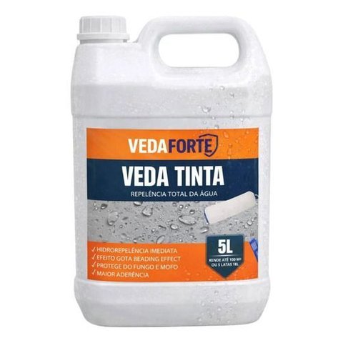 Veda Tinta Aditivo Impermeabilizante Hidrorrepelente 5 Litros
