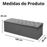 Kit Cabeceira e Calçadeira Mirage 160 Cm Suede Cinza - Fm - 7