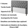 Kit Cabeceira e Calçadeira Mirage 160 Cm Suede Cinza - Fm - 4