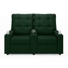 Poltrona do Papai Reclinável Sala de Cinema Movie 2 Lugares Manual Baú Usb Veludo Verde Esmeralda - 8