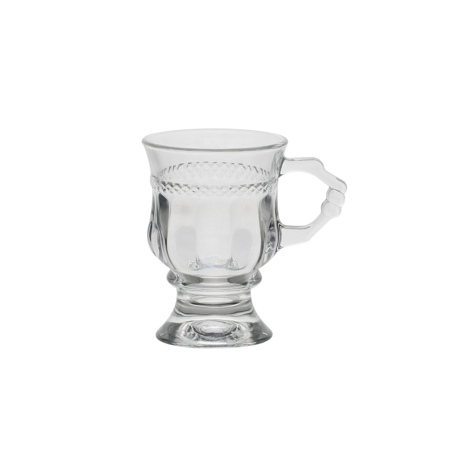 Conjunto 6 Canecas Cappuccino De Cristal Diamante 142ml - Lyor - 1