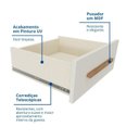 Ver imagem 4 de Guarda-Roupa 6 Portas 2 Gavetas Pequim Cedro Off White