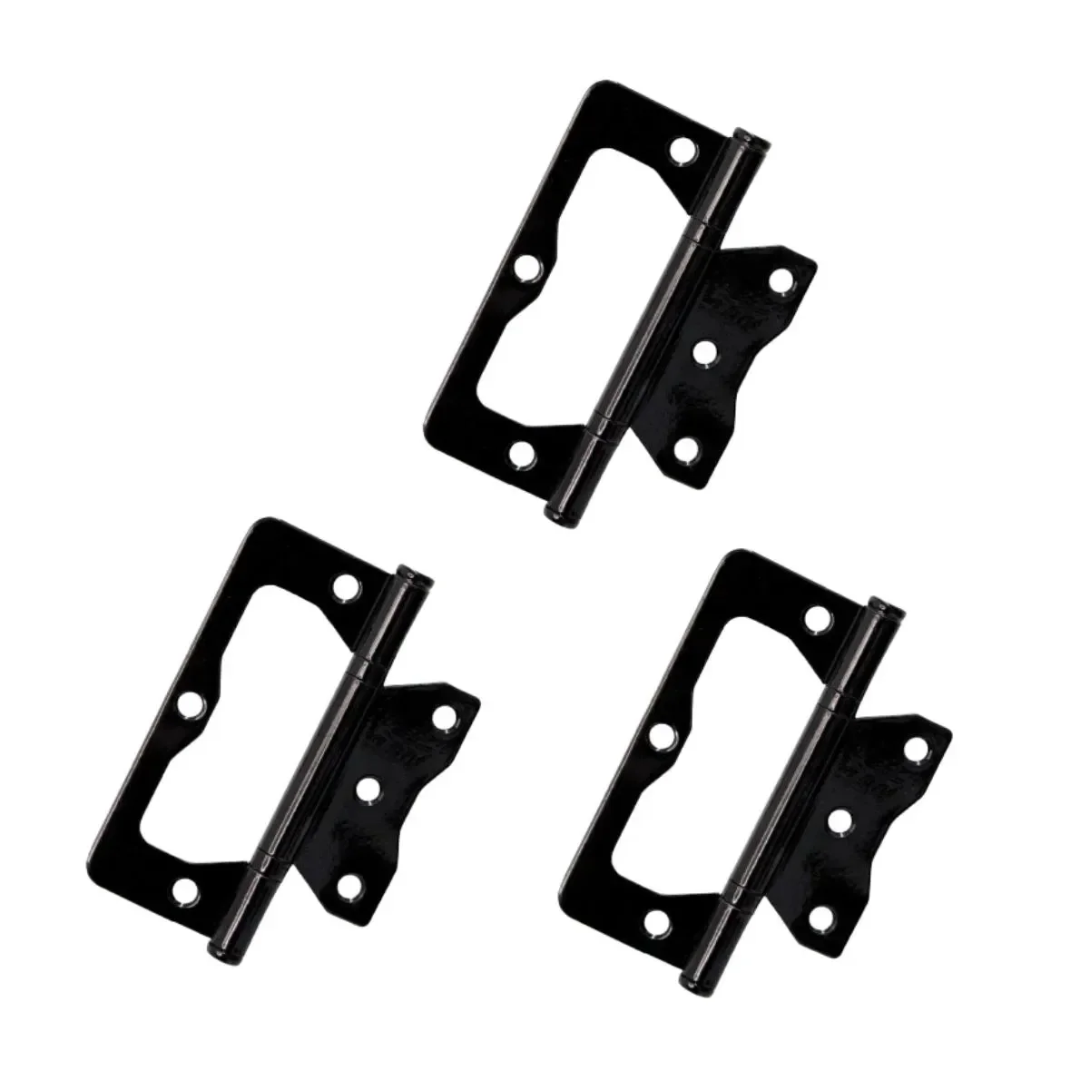 Kit 6 Dobradiça Sobrepor Porta Preta 4" X 3" Ref. 70038