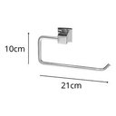 Ver imagem 5 de Kit 3 Acessórios Banheiro Moderno Porta Toallhas de Banho + Toalheiro de Rosto + Papeleira Cromado