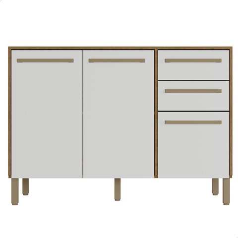 Balcão Multiuso para Cozinha Area Serviço Yaro 120cm Branco