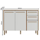 Ver mais imagens de Balcão Multiuso para Cozinha Area Serviço Yaro 120cm Branco