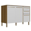 Ver imagem 3 de Balcão Multiuso para Cozinha Area Serviço Yaro 120cm Branco