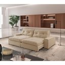 Ver imagem 1 de Sofá Hall Linho Dois Módulos de 100m B25cm Meu Sofá Online A226 Linho Bege