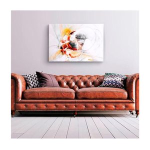 Quadro Decorativo Abstratos e Geometricos Clean Dynamic C- Moldura Marrom Tamanho:120 X 80 Cm