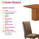 Ver imagem 2 de Mesa de Jantar Eloise 90cm Tampo MDF Canto Copo Laminado com 4 Cadeiras Lira