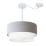 Pendente Cilíndrico Com Desvio Rustico Cinza e Branco MJ-4361 Para Mesa de Jantar e Estar - 1