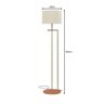 Luminária Abajur de Chão Salone Aço Carbono Champanhe com Cúpula Palha D´fatto 33 - 6