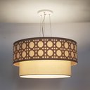 Ver imagem 2 de Luminária de Teto Pendente Palha Cúpula Dupla Cru 50x25