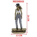 Ver imagem 3 de Escultura Decorativa Skatista Mulher Estatueta Resina 26cm