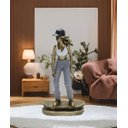 Ver imagem 2 de Escultura Decorativa Skatista Mulher Estatueta Resina 26cm