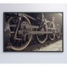 Quadro Rodas Trem 90x60 Cm Vidro Impresso - 3