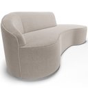 Ver imagem 6 de Sofá 3 Lugares Curvo Sala de Estar Living Firenze Esquerdo D02 Bouclê Bege 180 cm B-62 - Lyam