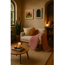 Ver imagem 5 de Manta Peseira de Maxi Tricot Queen 0,70x2,20m, Cor Rosé - Magma Cotton