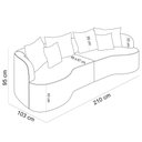 Ver imagem 5 de Sofá 3 Lugares Orgânico Sala de Estar Living 210cm Ekos K01 Bouclê Cru - Lyam Decor