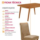 Ver imagem 7 de Mesa de Jantar Copper 120cm Tampo MDF Laminado Canto Copo com 4 Cadeiras Yasmin