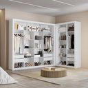 Ver imagem 1 de Closet Modulado Duplo 6 Gavetas Branco MDF Amoudi Móveis