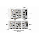 Ver mais imagens de Closet Modulado Duplo 6 Gavetas Branco MDF Amoudi Móveis