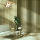 Ver imagem 3 de Luminária Pendente Azaléia Modelo Ripado -:mdf Cru