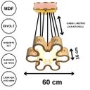 Ver imagem 4 de Luminária Pendente Azaléia Modelo Ripado -:mdf Cru