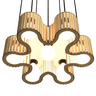 Luminária Pendente Azaléia Modelo Ripado -:mdf Cru - 1