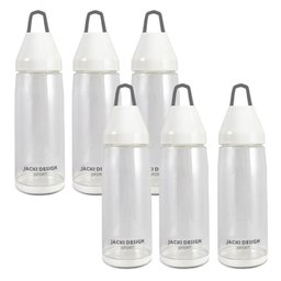 Kit de 6 Peças Garrafa 650ml Jacki Design Branco - 1